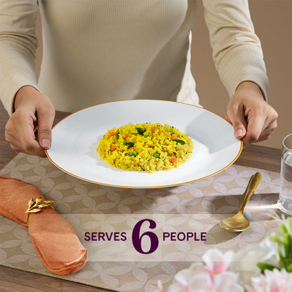 Larah Gold Line Dinner Set