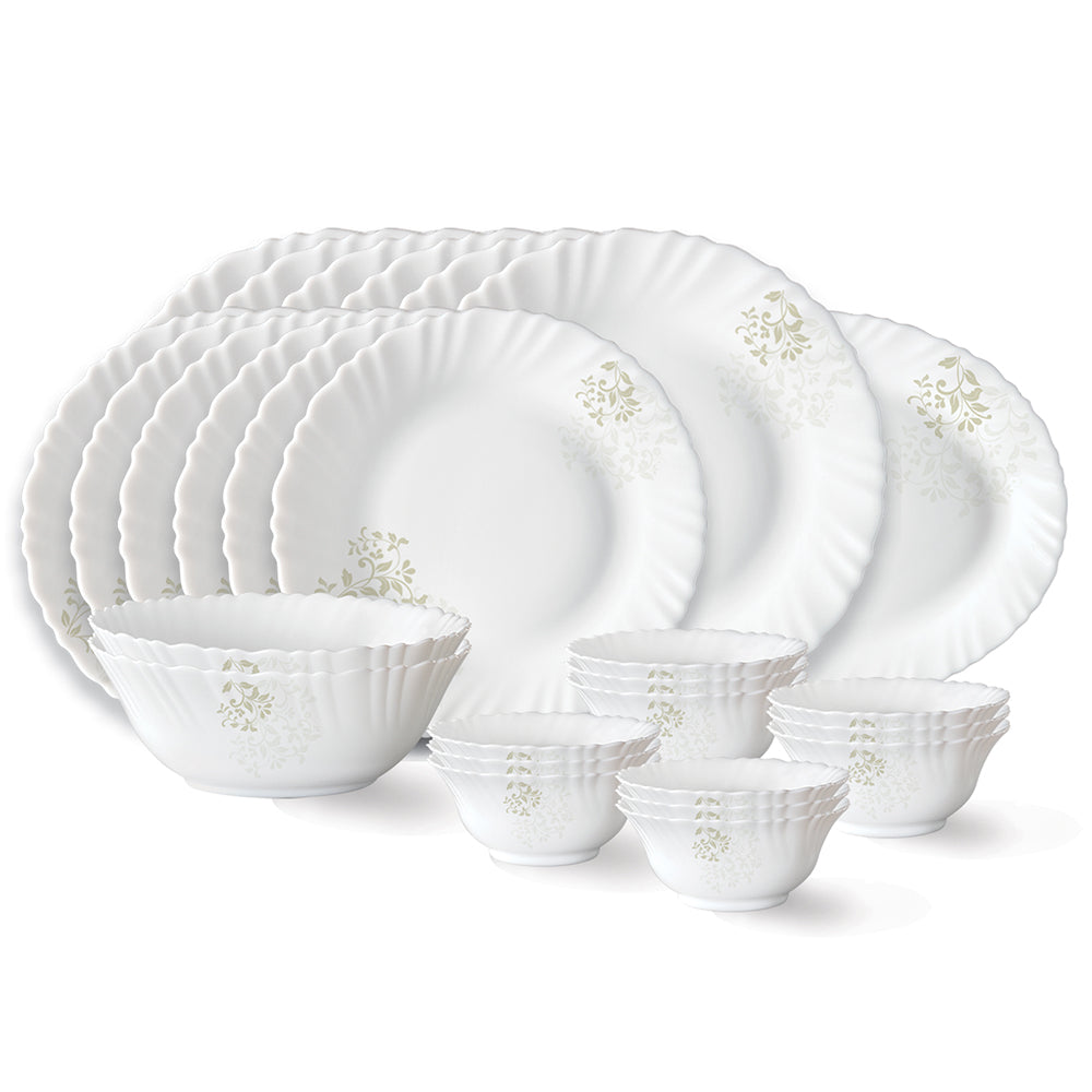 Larah by Borosil Ingot Dinner Set 27 pc Set: Serves 6