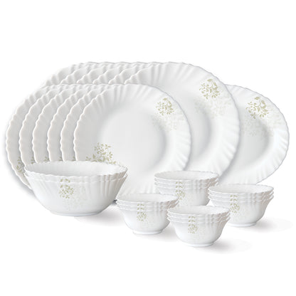 Larah by Borosil Ingot Dinner Set 27 pc Set: Serves 6