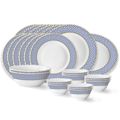Larah by Borosil Juliet Dinner Set 27 pc Set: Serves 6