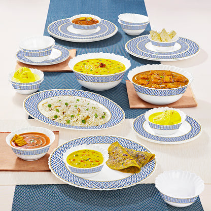 Larah by Borosil Juliet Dinner Set 27 pc Set: Serves 6
