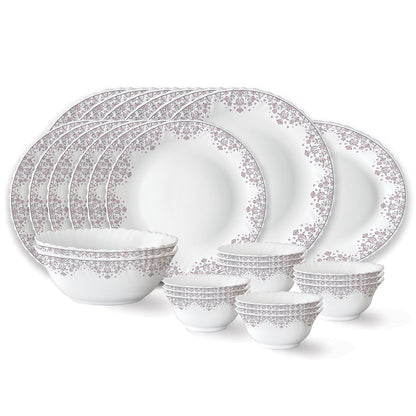 Larah by Borosil Lark Dinner Set 27 pc Set: Serves 6