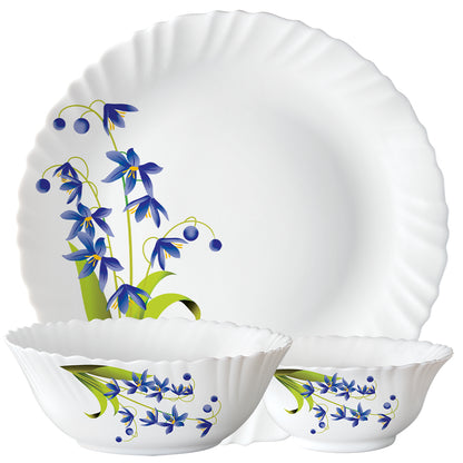 Larah by Borosil Lavender Dinner Set 27 pc Set: Serves 6 (Option 1)