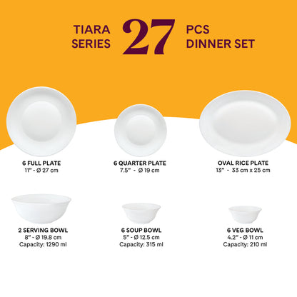 Larah by Borosil, Maria Dinner Set
