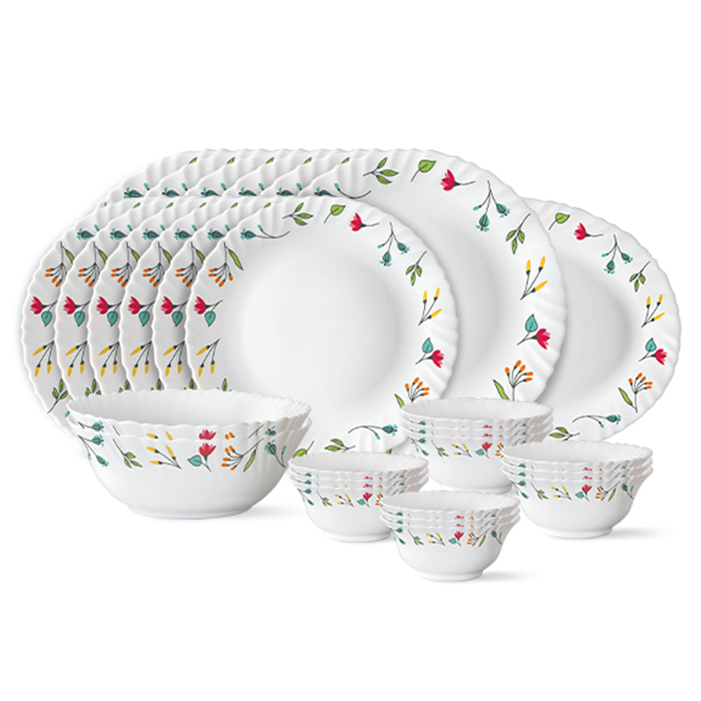 Larah by Borosil, Minerva Dinner Set 27 pc Set: Serves 6 (Option 2)