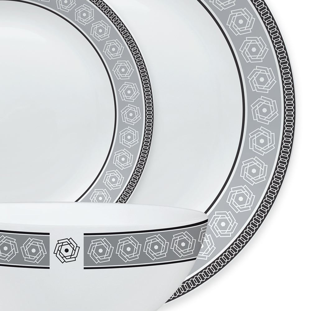 Larah by Borosil, Noor Dinner Set 27 pc Set: Serves 6