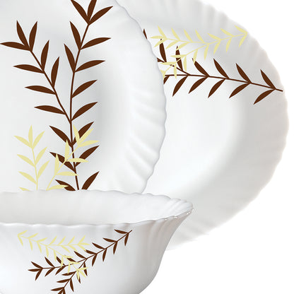 Larah by Borosil Oak Dinner Set 27 pc Set: Serves 6 (Option 1)