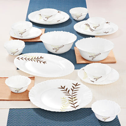 Larah by Borosil Oak Dinner Set 27 pc Set: Serves 6 (Option 1)