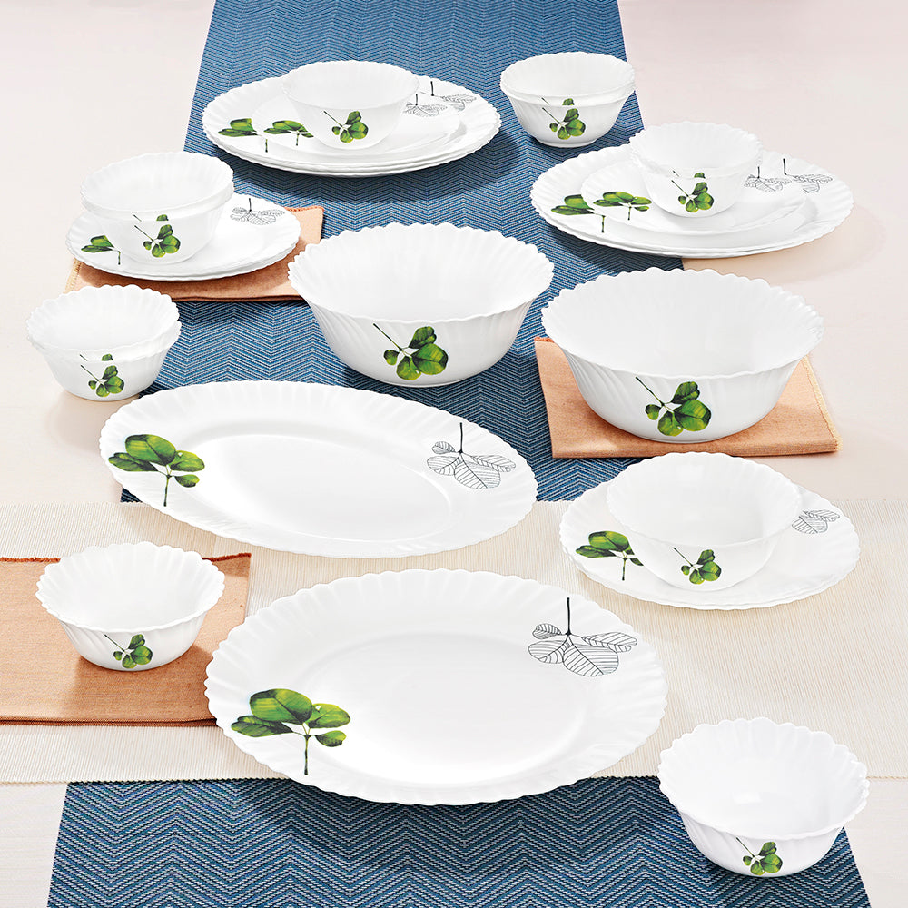 Larah by Borosil Oval Dinner Set 27 pc Set: Serves 6