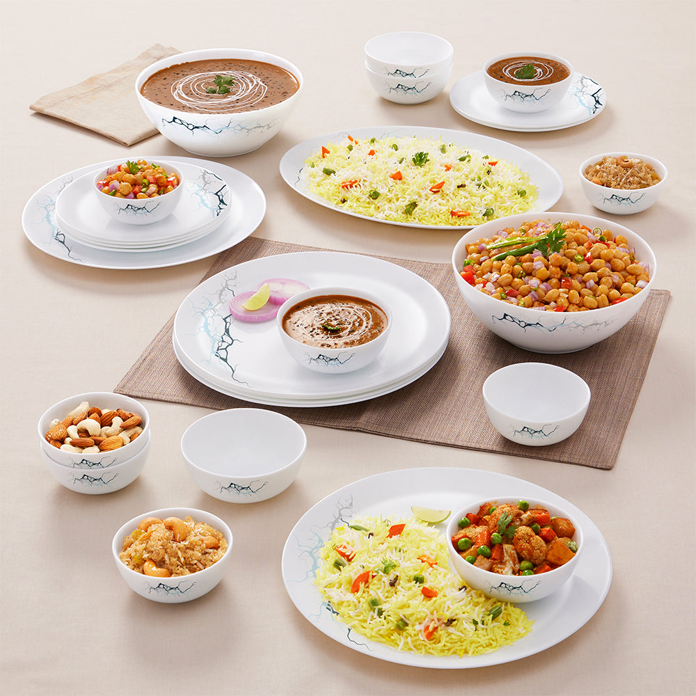 Larah by Borosil Sara Dinner Set 27 pc Set: Serves 6