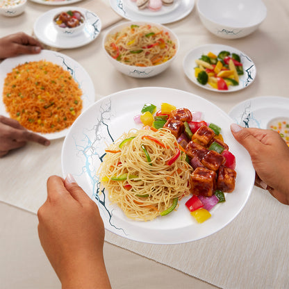 Larah by Borosil Sara Dinner Set 27 pc Set: Serves 6