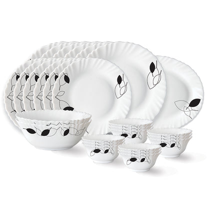 Larah by Borosil Shadow Dinner Set 27 pc Set: Serves 6