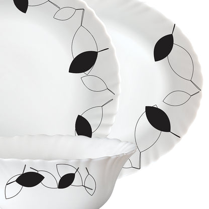 Larah by Borosil Shadow Dinner Set 27 pc Set: Serves 6