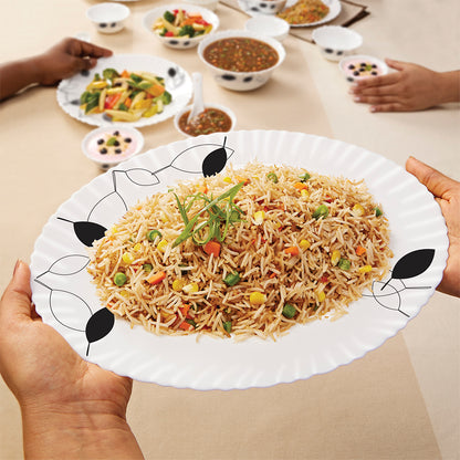 Larah by Borosil Shadow Dinner Set 27 pc Set: Serves 6