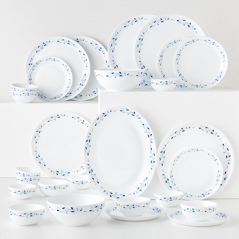 Larah by Borosil Skyleaf Dinner Set 27 pc Set: Serves 6