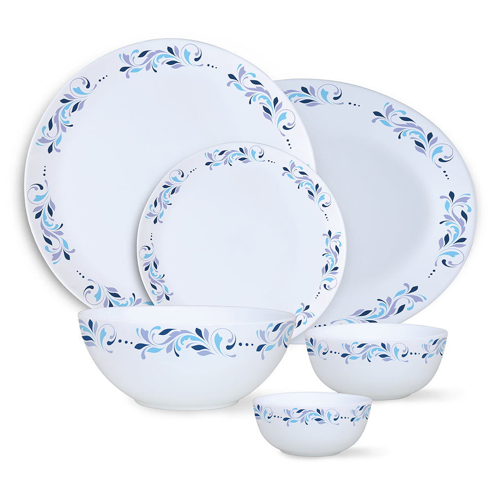 Larah by Borosil Skyleaf Dinner Set 27 pc Set: Serves 6