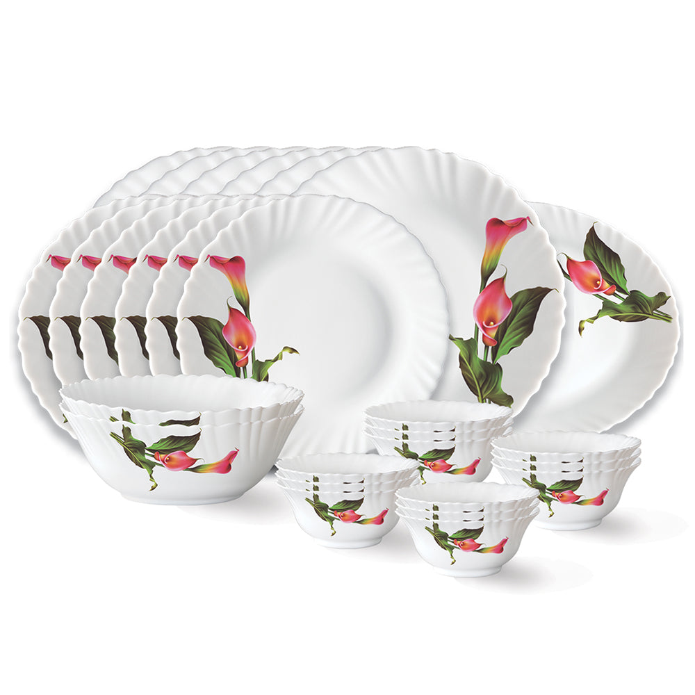 Larah by Borosil Stargazer Dinner Set 27 pc Set: Serves 6 (Option 1)