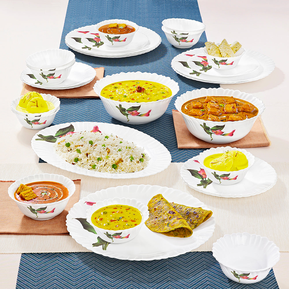 Larah by Borosil Stargazer Dinner Set 27 pc Set: Serves 6 (Option 1)