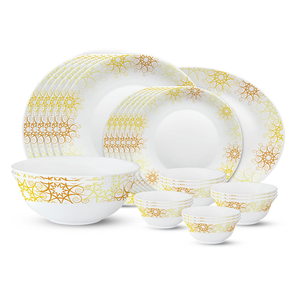 Larah by Borosil, Zoya Dinner Set 27 pc Set: Serves 6