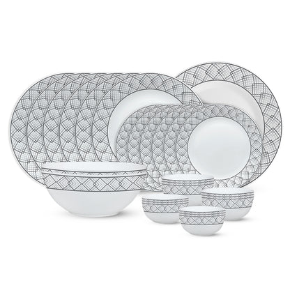 Larah by Borosil, Cycladia Dinner Set 27 pc Set: Serves 6