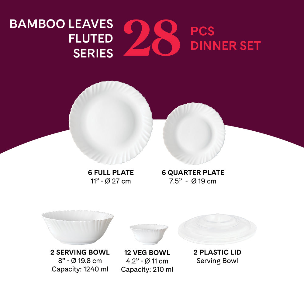 Larah Bamboo Leaves Dinner Set