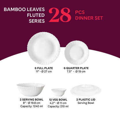 Larah Bamboo Leaves Dinner Set