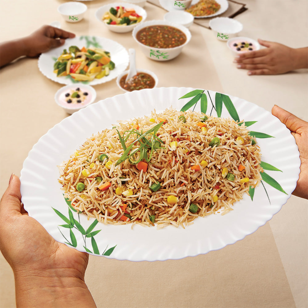 Larah Bamboo Leaves Dinner Set