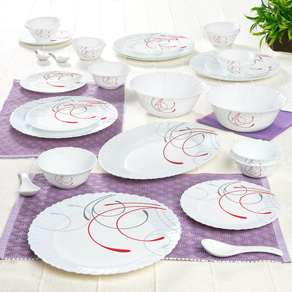 Larah by Borosil Boro Dinner Set 33 pc Set: Serves 6