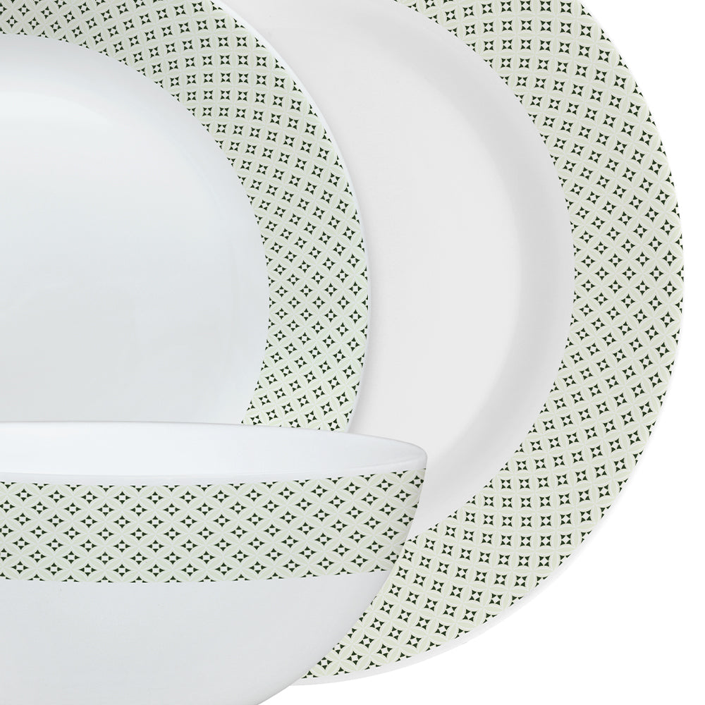 Larah by Borosil, Corsica Dinner Set 33 pc Set: Serves 6