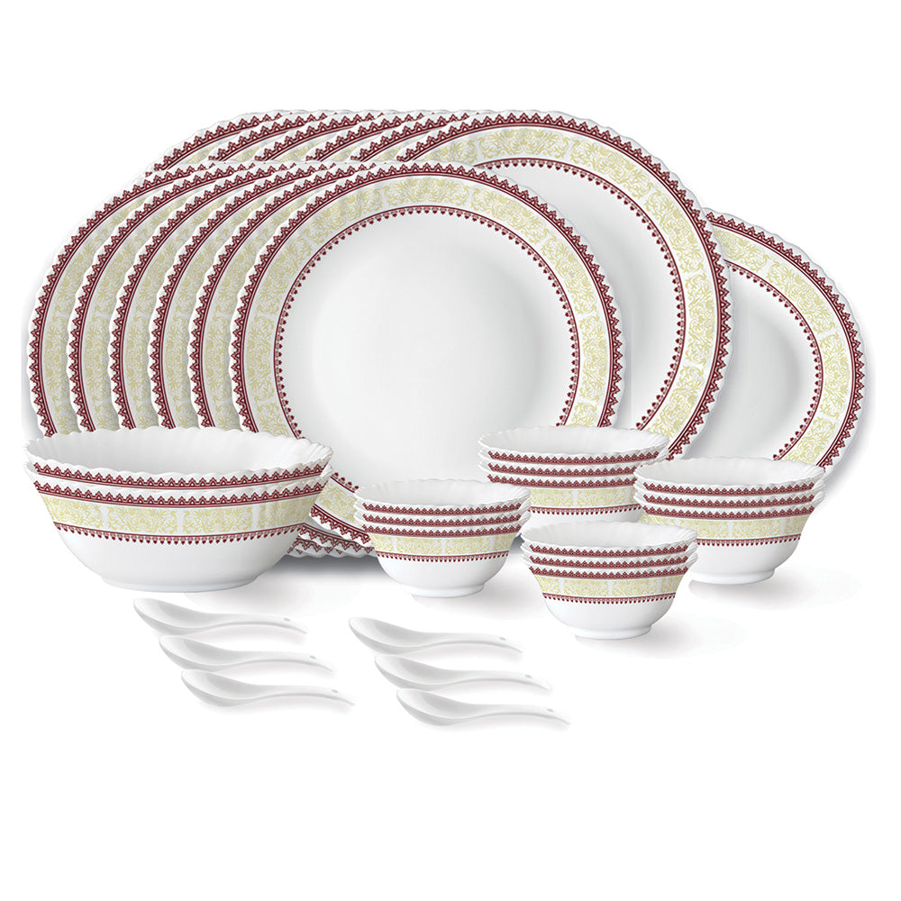 Larah by Borosil Elega Dinner Set, 33 pc