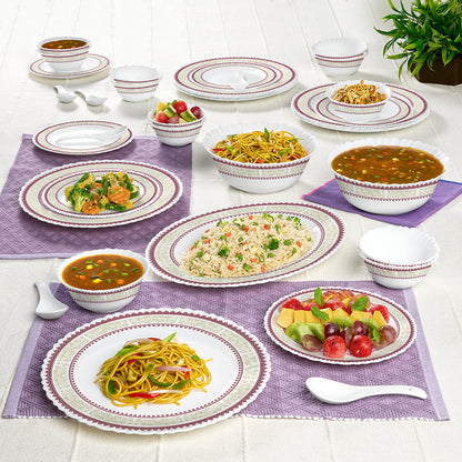 Larah by Borosil Elega Dinner Set 33 pc