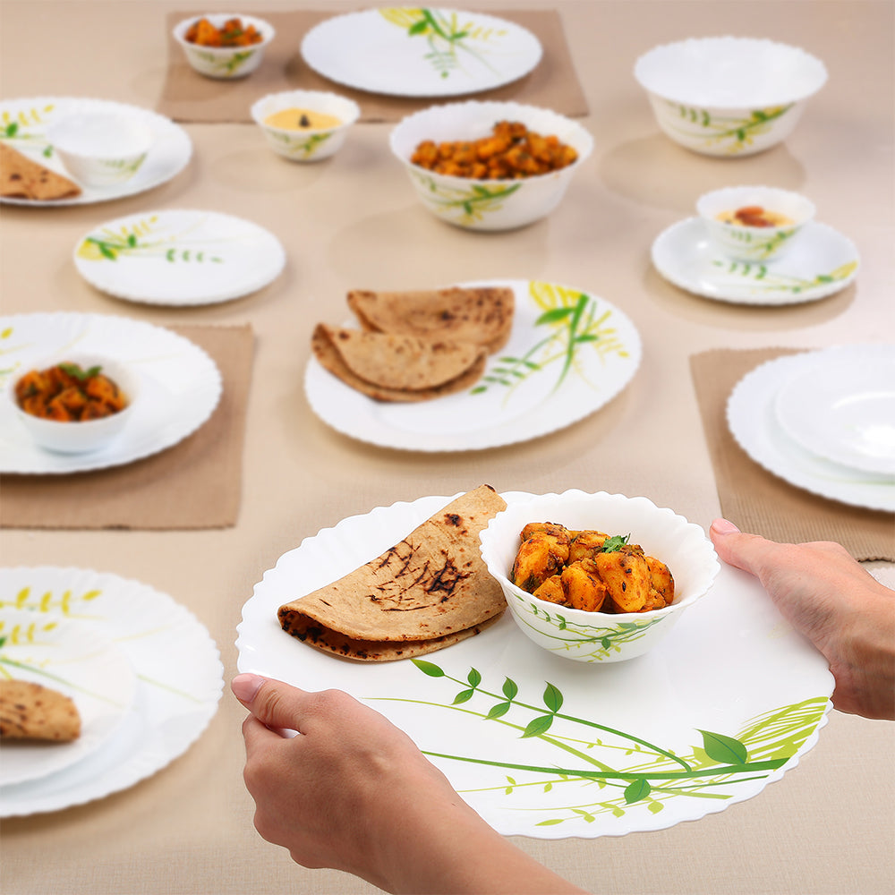 Larah Green Herbs Dinner Set