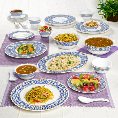 Larah by Borosil Juliet Dinner Set 33 pc Set: Serves 6