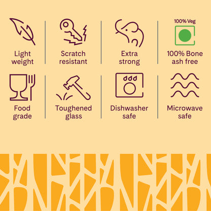 Larah by Borosil, Maya Dinner Set