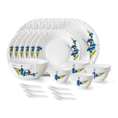 Larah by Borosil Nina Dinner Set 33 pc Set: Serves 6