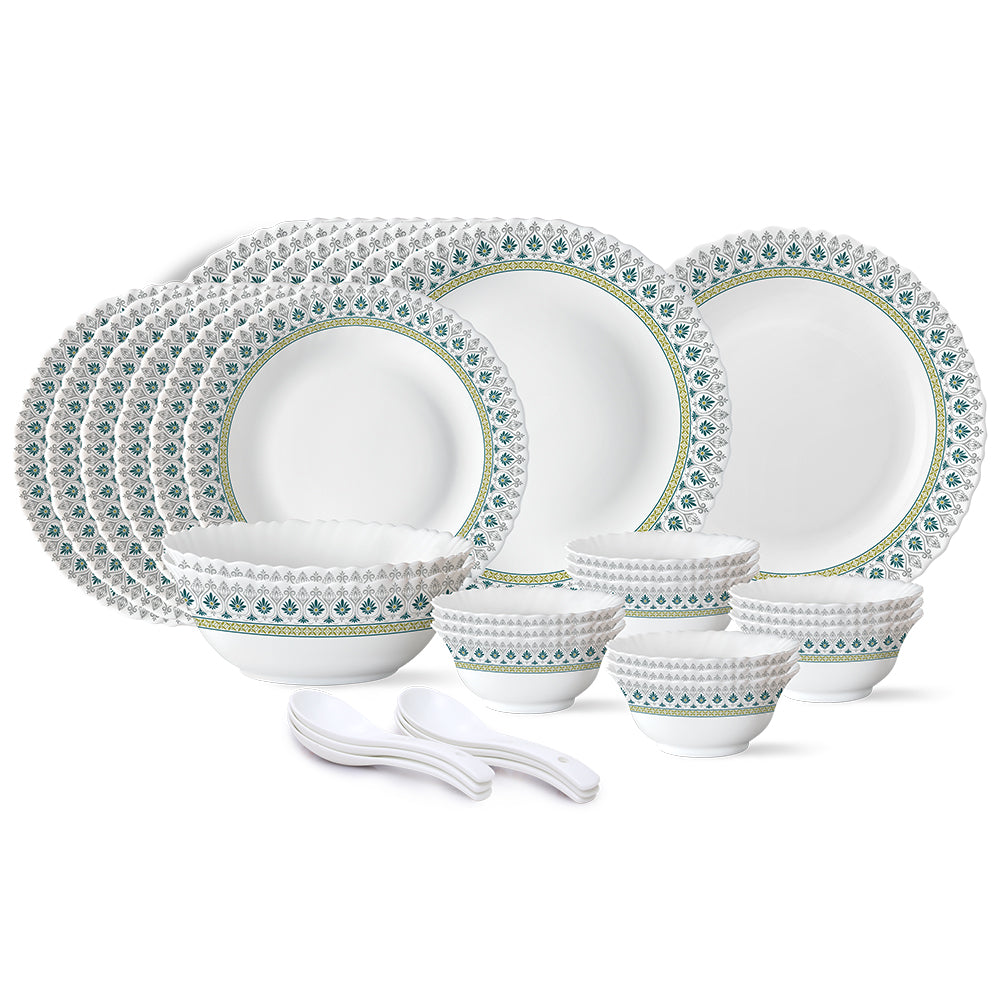 Larah by Borosil, Persia Dinner Set 33 pc Set: Serves 6