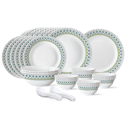 Larah by Borosil, Persia Dinner Set 33 pc Set: Serves 6