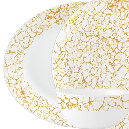 Larah by Borosil, Petra Dinner Set 33 pc Set: Serves 6