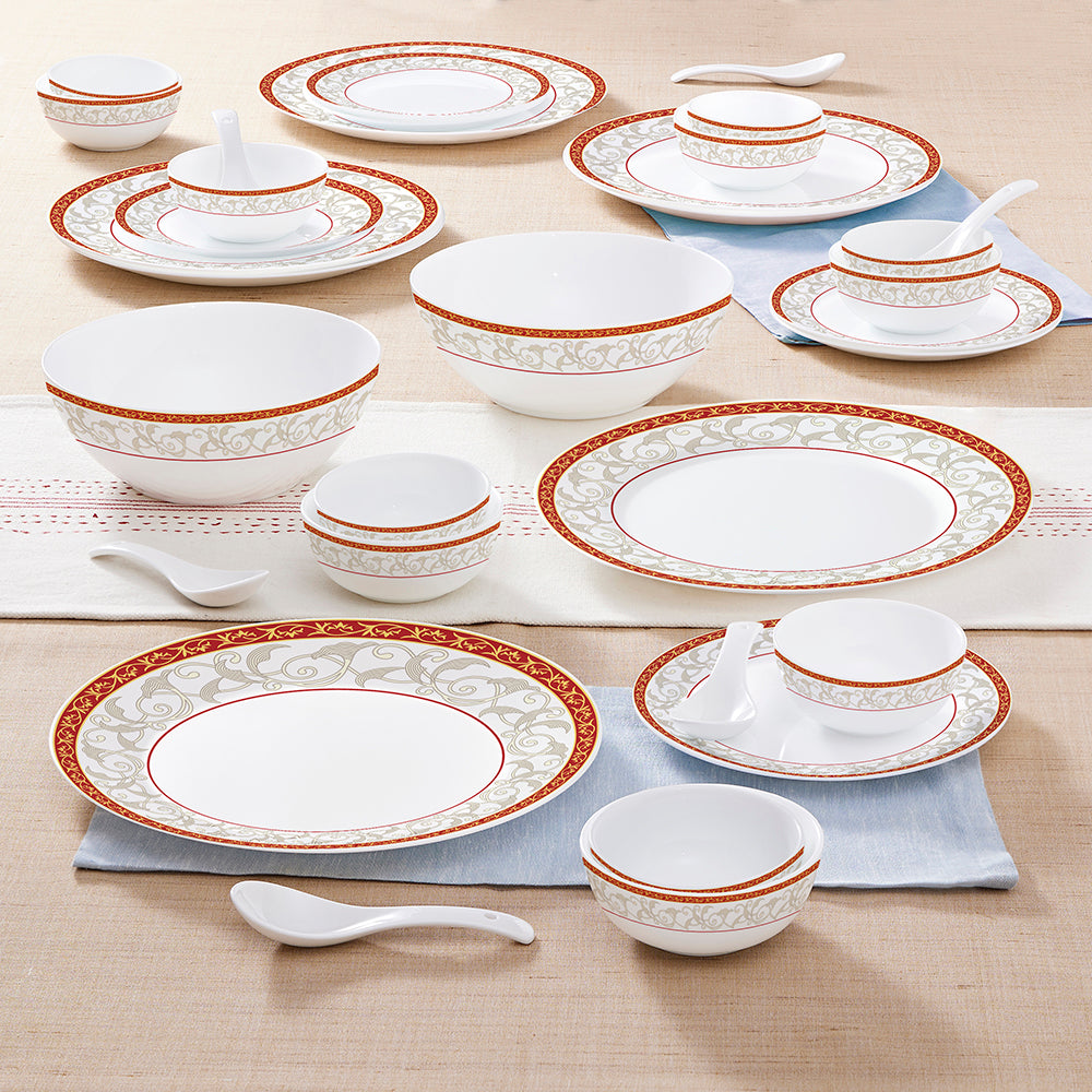 Larah by Borosil Ragina Dinner Set 33 pc Set: Serves 6