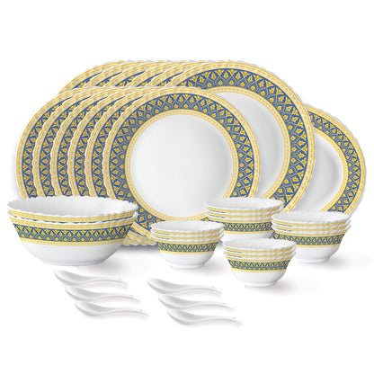Larah by Borosil Regal Dinner Set 33 pc Set: Serves 6