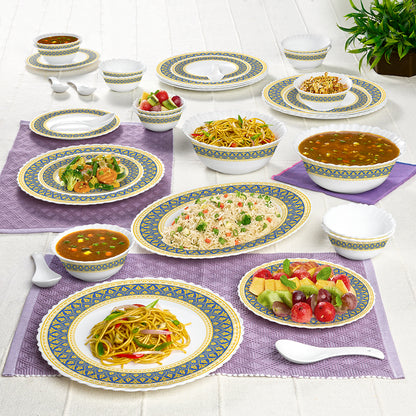 Larah by Borosil Regal Dinner Set 33 pc Set: Serves 6