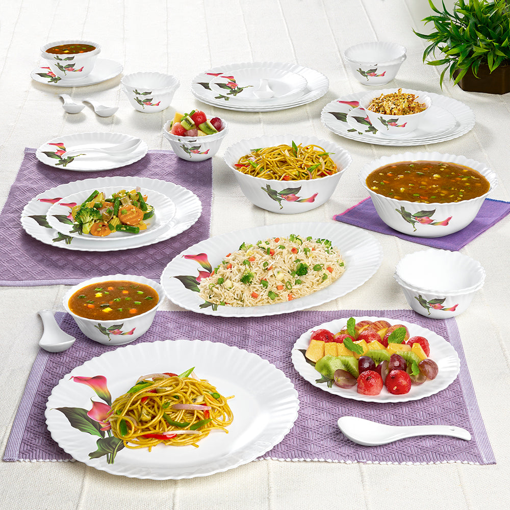 Larah by Borosil Stargazer Dinner Set 33 pc Set: Serves 6