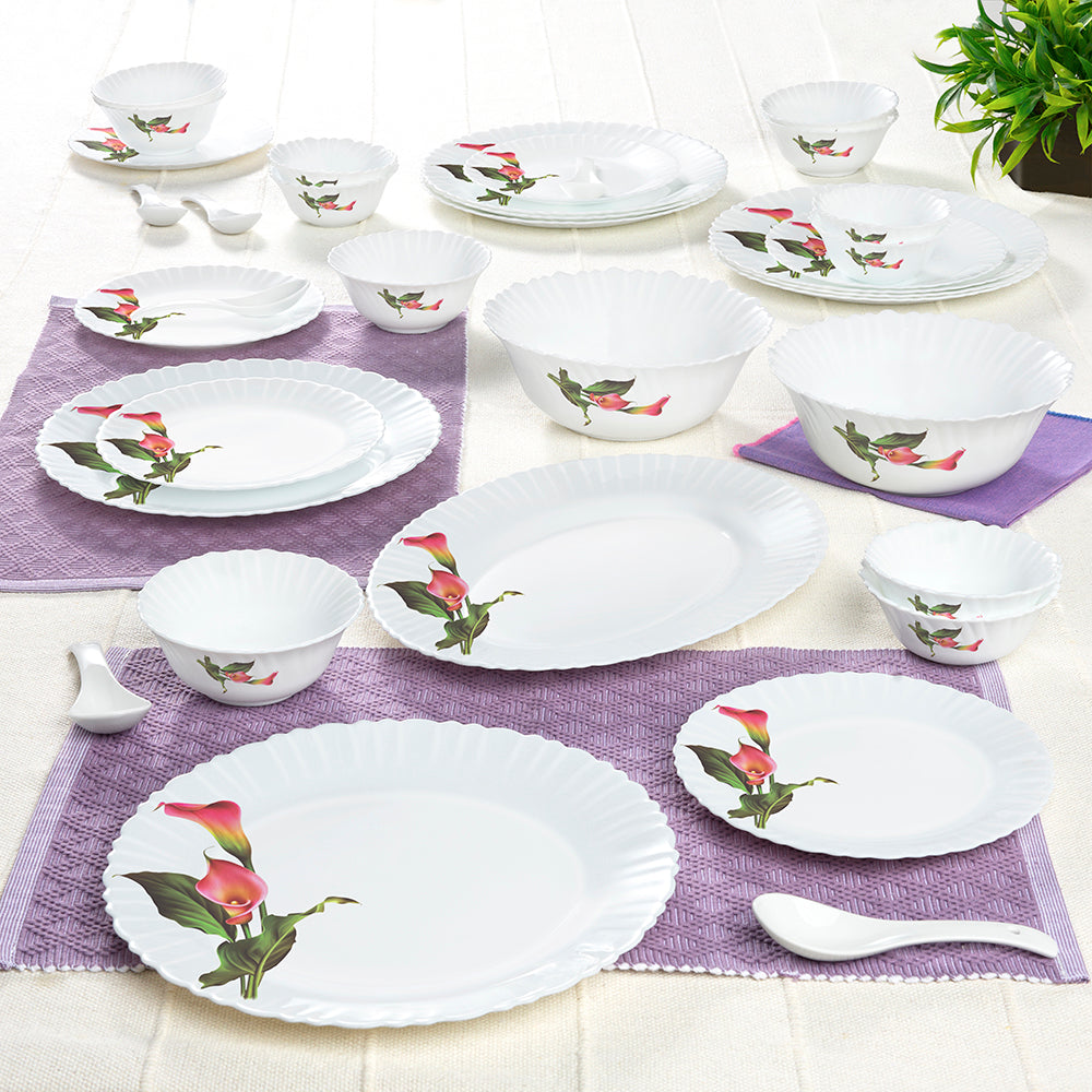 Larah by Borosil Stargazer Dinner Set 33 pc Set: Serves 6