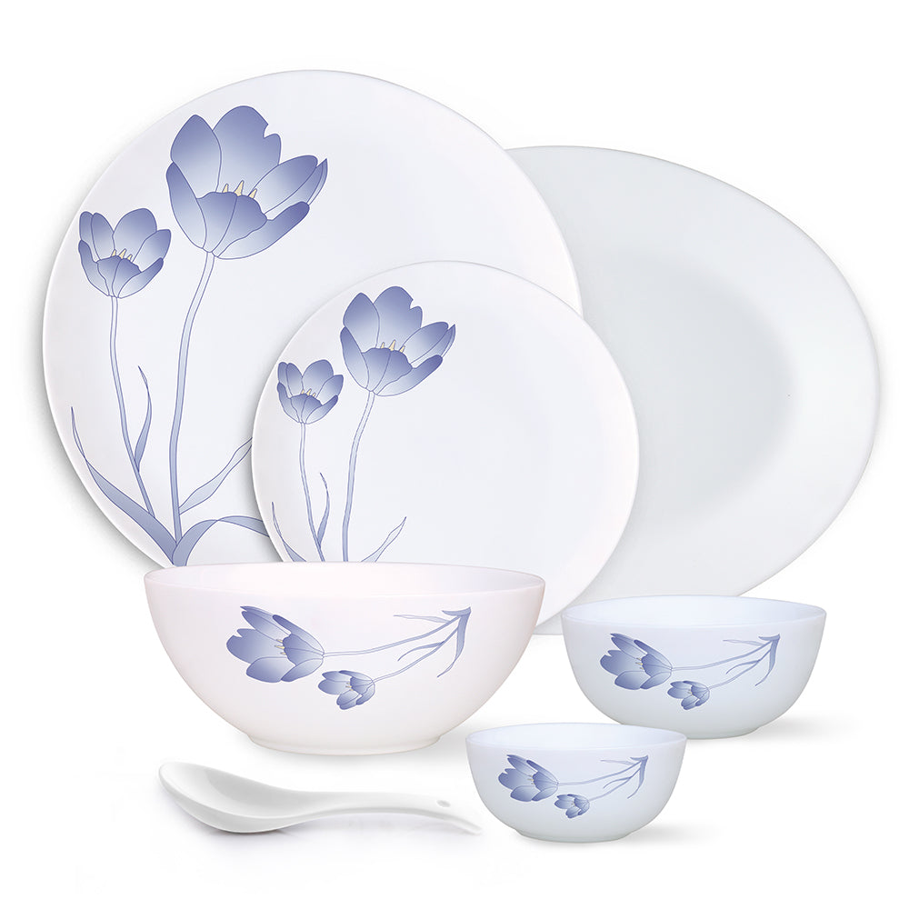 Larah by Borosil Tulip Dinner Set 33 pc Set: Serves 6