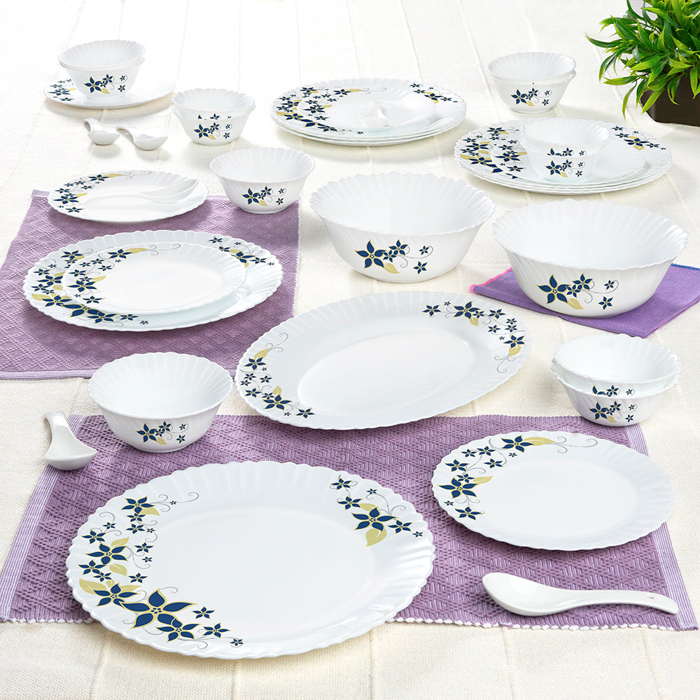 Larah by Borosil Viva Dinner Set 33 pc Set: Serves 6 (Option 1)