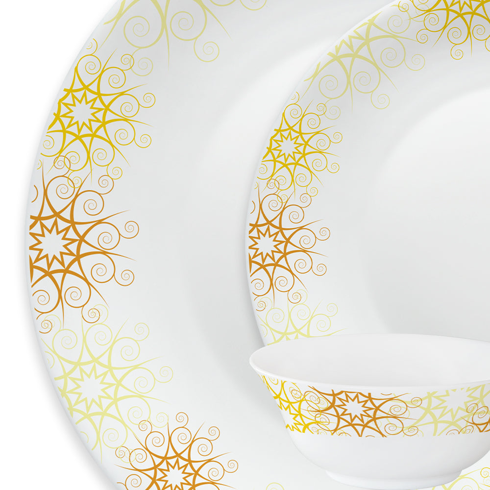 Larah by Borosil, Zoya Dinner Set 33 pc Set: Serves 6
