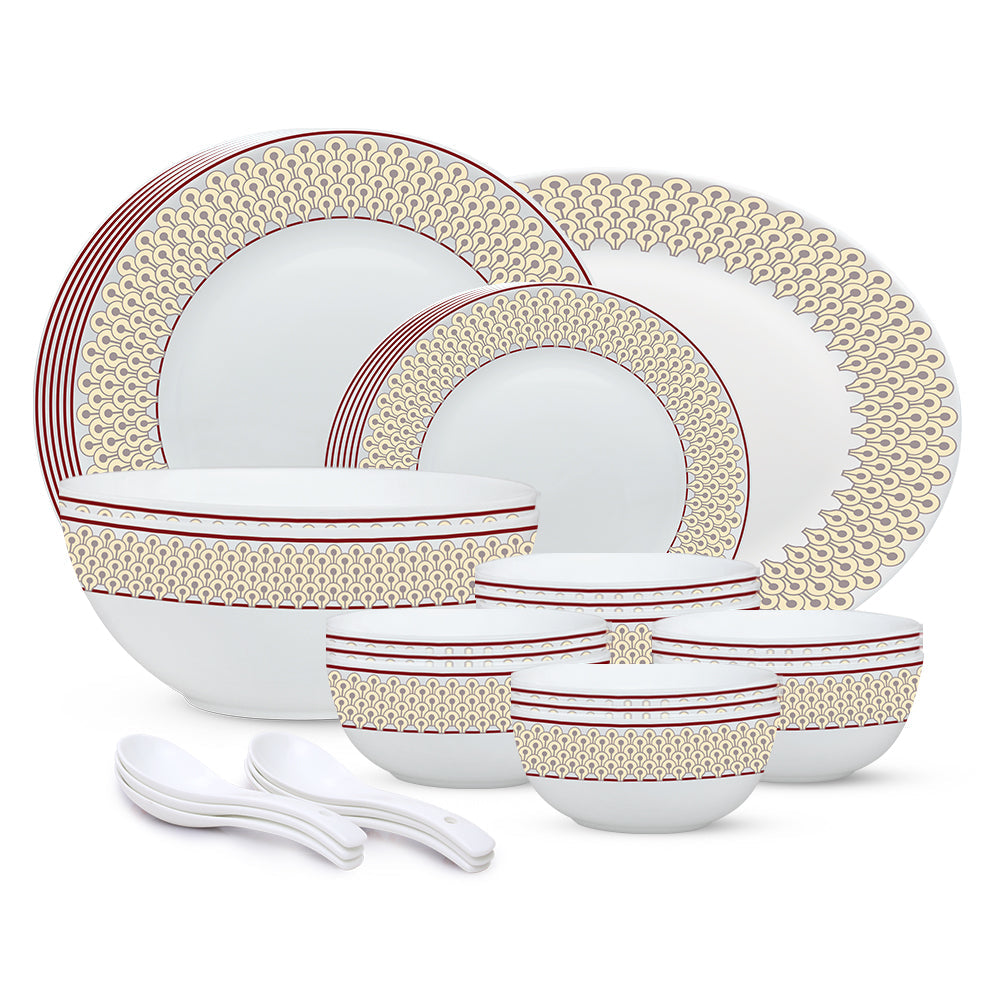 Larah by Borosil, Splenda Dinner Set, 33 pc