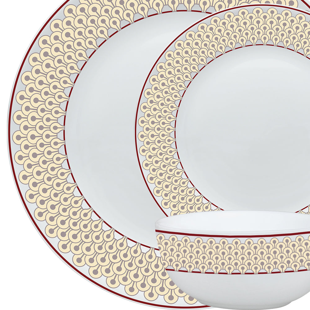 Larah by Borosil, Splenda Dinner Set, 33 pc