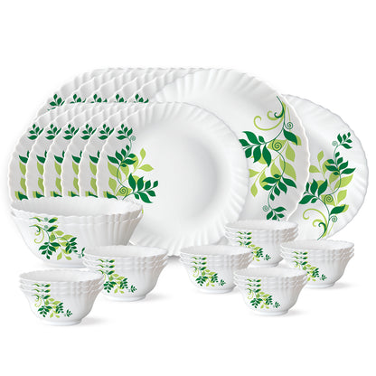 Larah by Borosil Fern Dinner Set 33 pc Set: Serves 6 (Option 1)