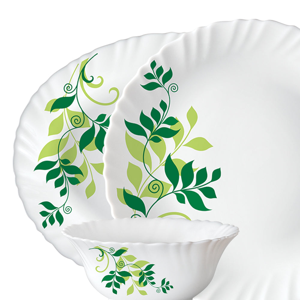 Larah by Borosil Fern Dinner Set 33 pc Set: Serves 6 (Option 1)